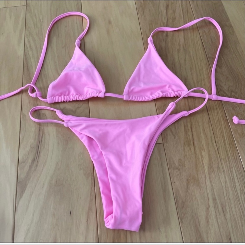 Pink String Bikini - Picture 2 of 2